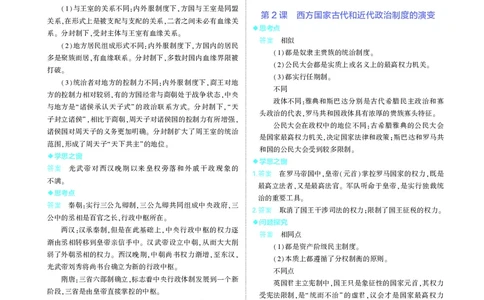 高中历史选择性必修1教材习题答案_高中全套电子教材及答案。_02高中教材参考答案_高中历史