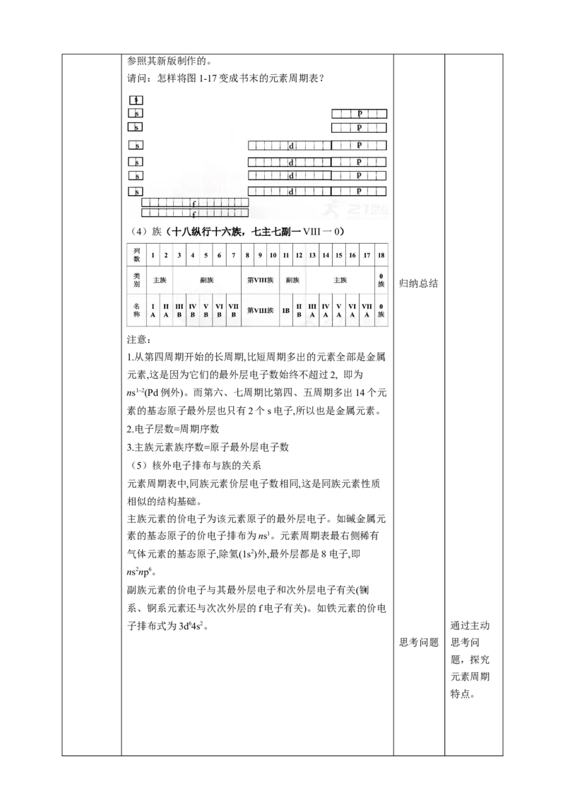 1.2.1原子结构与元素周期律第一课时教案_高化_2025春-人教版高中化学_04新版高中化学选择性必修2_08第四套同步课件+教案_1.2.1原子结构与元素性质第一课时
