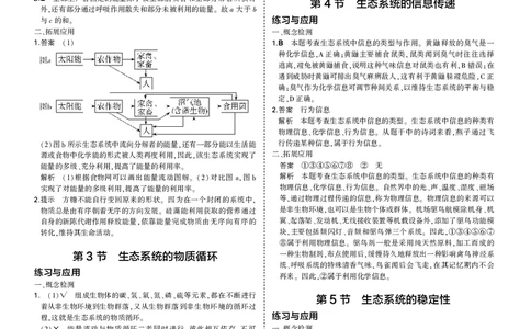 高中生物选择性必修2参考答案_高中全套电子教材及答案。_02高中教材参考答案_高中生物_人教版