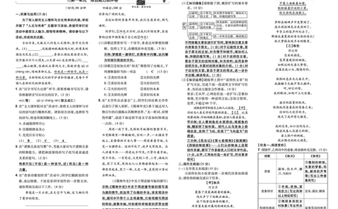 2026《初中语文&bull;一遍过》9年级下册单元试卷答案_2026春《初中一遍过》系列_2026《天星教育&bull;一遍过》（9年级下册）（语文）（RJ）