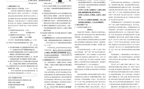 2026《初中语文&bull;一遍过》9年级下册单元试卷答案_2026春《初中一遍过》系列_2026《天星教育&bull;一遍过》（9年级下册）（语文）（RJ）