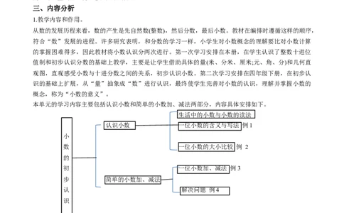 第七单元《小数的初步认识》（单元解读）-三年级数学下册人教版_26春人教版数学三下_00、更新资料3月18日_单元解读(1)
