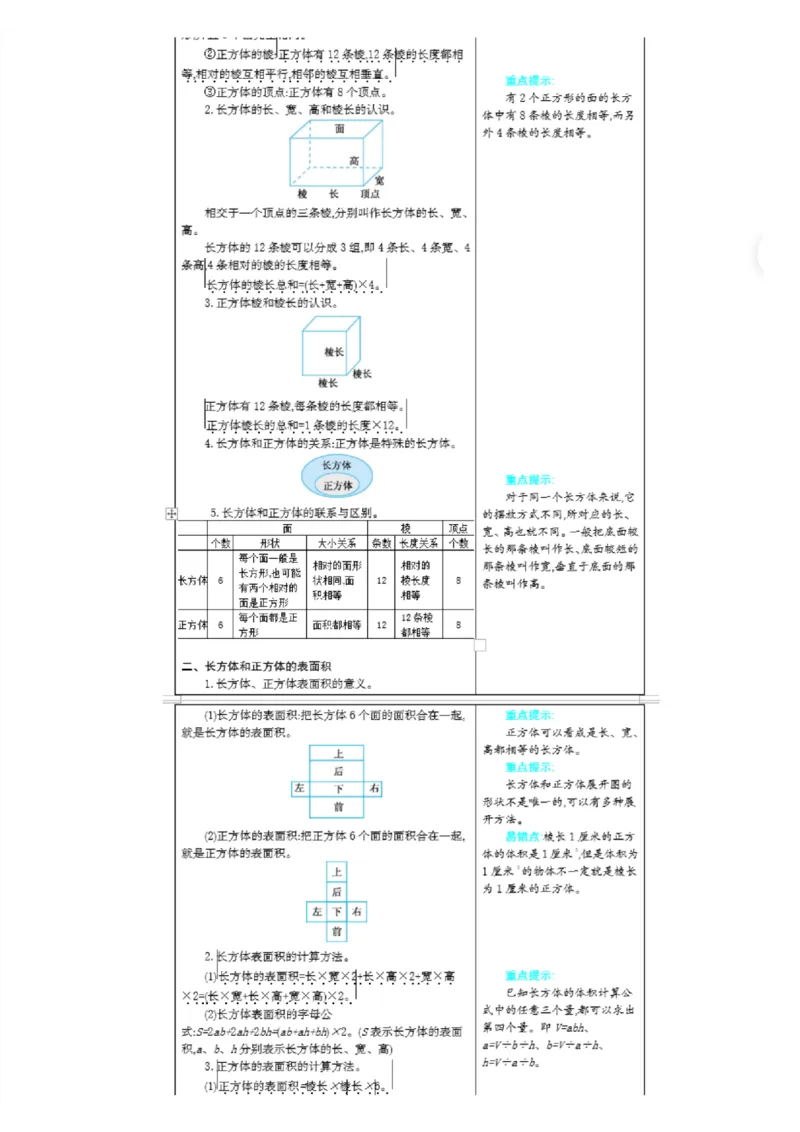 北京课改版小学数学五年级（下册）知识要点_《小学各科知识点》_小学数学《知识梳理》1-6年级上下册_下册_北京课改版小学数学1-6年级下册全册知识点