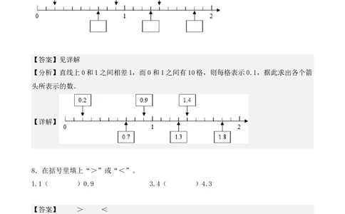 第七单元：小数的初步认识单元测试卷（教师版）-（人教版）_26春人教版数学三下_00、更新资料3月18日_单元复习专项-K48_2025版