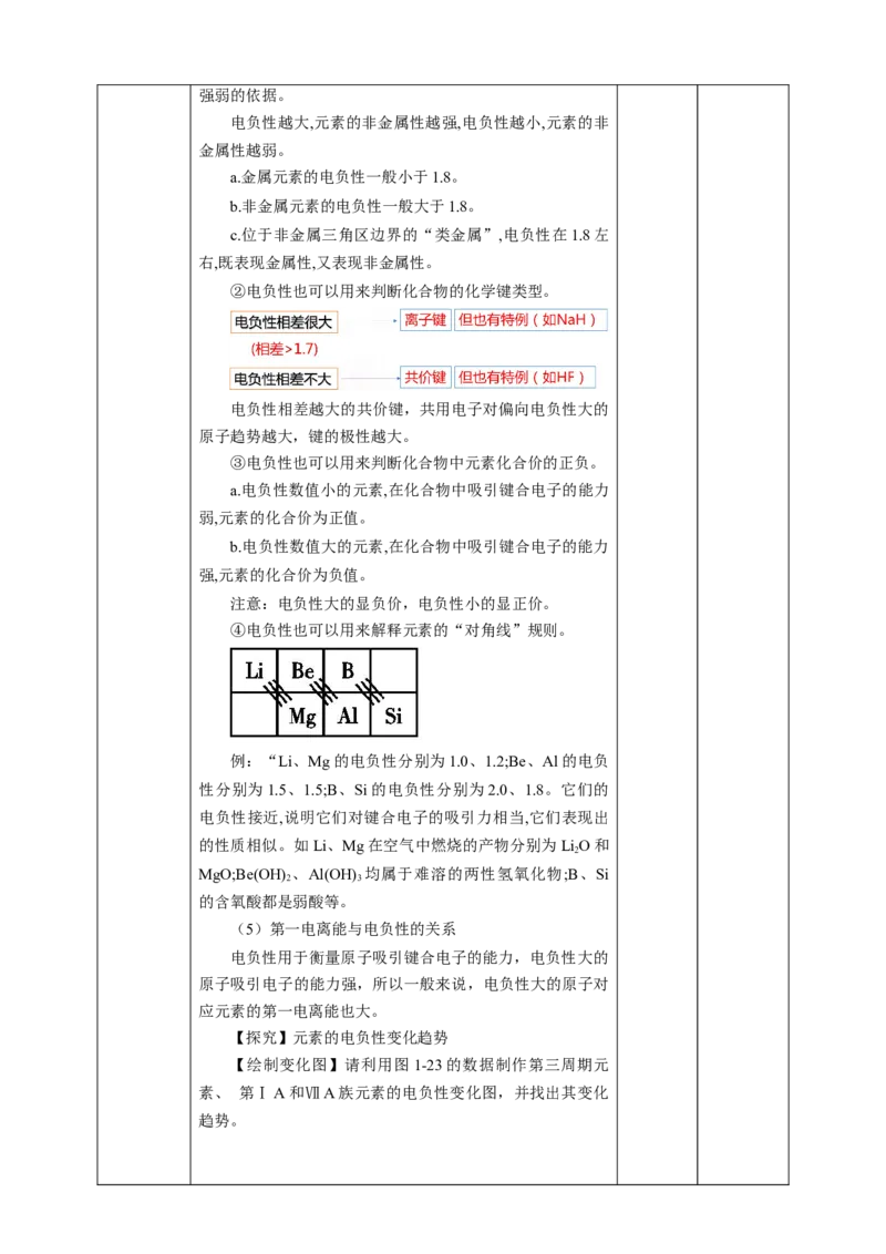 1.2.3原子结构与元素周期律第三课时教案_高化_2025春-人教版高中化学_04新版高中化学选择性必修2_08第四套同步课件+教案_1.2.3原子结构与元素性质第三课时