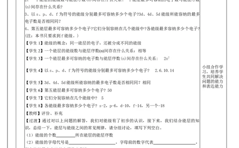 1.1.1能层与能级基态与激发态原子光谱（教学设计）-（人教版2019选修第二册）_高化_595801221724高中化学新人教版选择性必修一二三电子版教案PPT课件高中试卷_选择性必修2册（人教版）