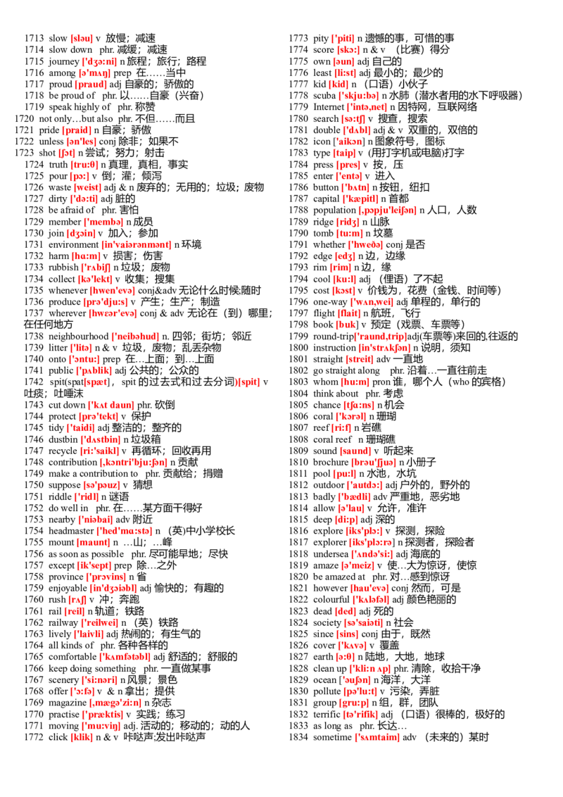 中考英语初中英语单词表大全(2182个带音标)-569b8390e5a6_内蒙古中考真题_赠品_初中英语资料