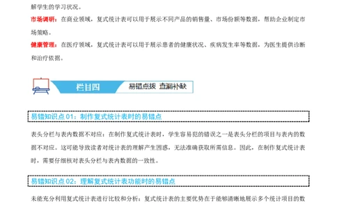 第三讲复式统计表（单元讲义）-（人教版）教师版_26春人教版数学三下_19、赠送其它资料_新建文件夹_三年级数学下册（人教版）_母题专项练习-K35_2025版