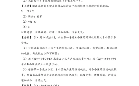 （专项训练）第三单元复式统计表解决问题(挑战奥数)-（答案解析）_26春人教版数学三下_19、赠送其它资料_新建文件夹_三年级数学下册（人教版）_知识解读+题型专练-T2