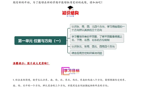 第一单元位置与方向（一）（同步讲练）人教版）_26春人教版数学三下_19、赠送其它资料_新建文件夹_三年级数学下册（人教版）_母题专项练习-K35_2024版