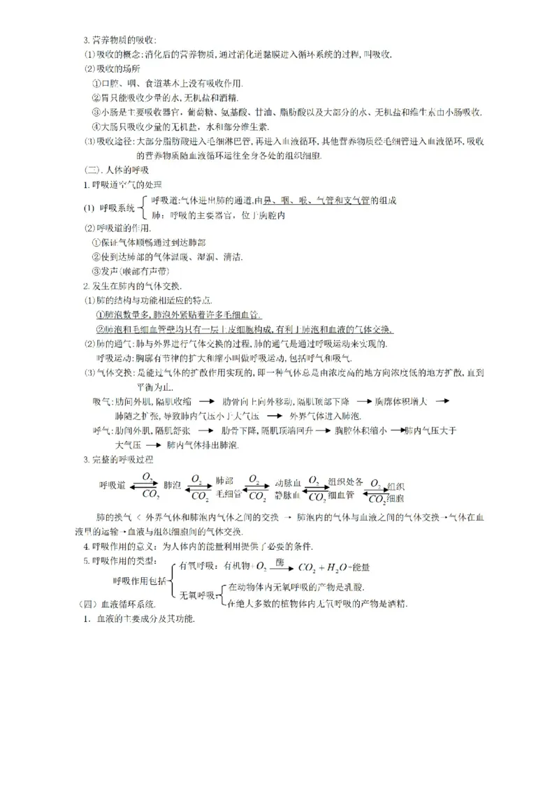 华东师大版初中科学九年级上册知识点_24秋《初中各科知识点梳理》_初中科学《知识梳理》7-9年级上下册_华师大版初中科学7-9年级上下册知识梳理