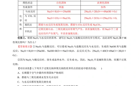 2.1.2钠的几种化合物焰色试验（导学案）-（人教版2019必修第一册）（解析版）_高化_595801221724高中化学新人教版选择性必修一二三电子版教案PPT课件高中试卷_必修一册（人教版）_导学案