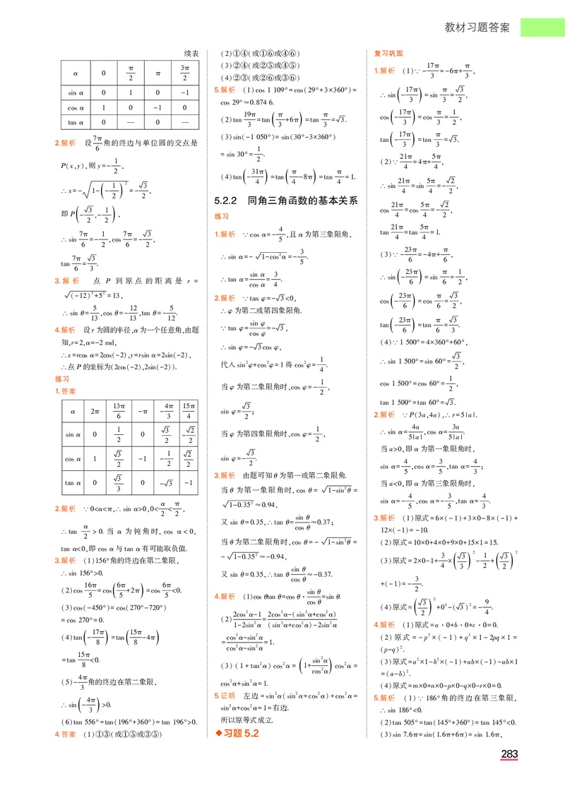 高中数学必修第1册教材习题答案_高中全套电子教材及答案。_02高中教材参考答案_高中数学_人教A版