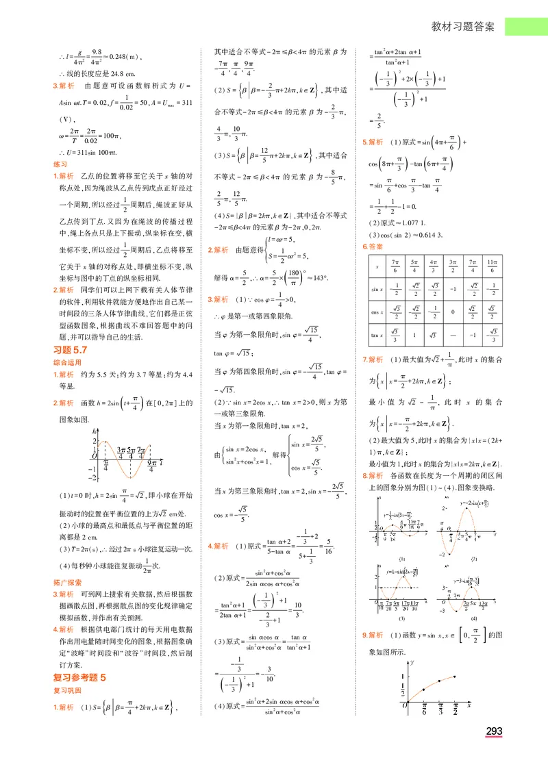 高中数学必修第1册教材习题答案_高中全套电子教材及答案。_02高中教材参考答案_高中数学_人教A版