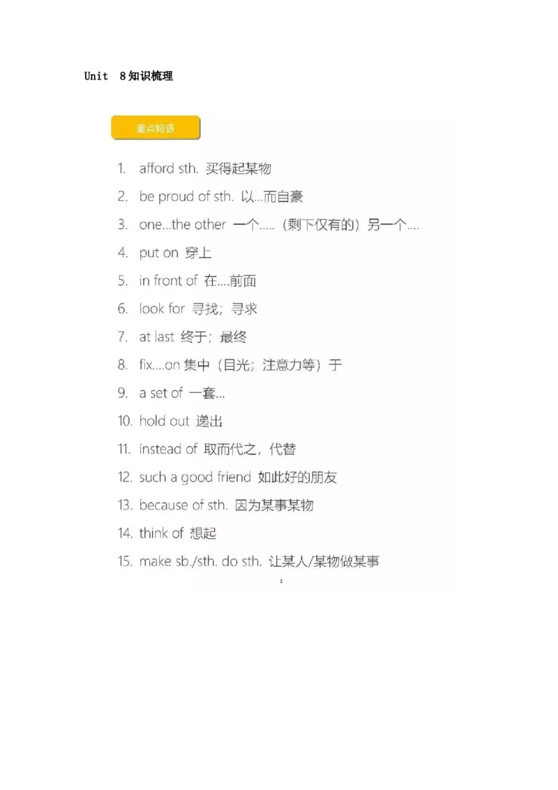 沪教版初中英语九年级上册知识点_24秋《初中各科知识点梳理》_初中英语《知识梳理》7-9年级上下册_知识梳理_沪教版初中英语7-9年级上册知识梳理