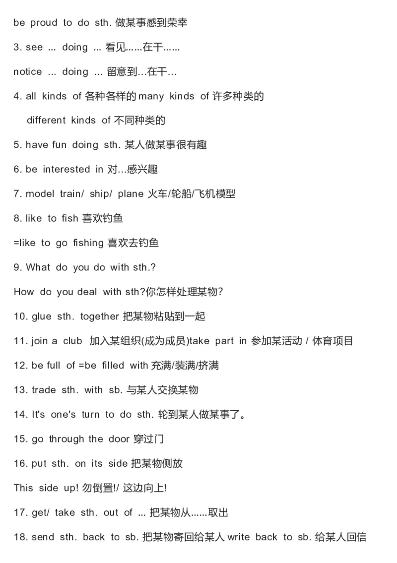 冀教版初中英语8年级上册知识梳理_24秋《初中各科知识点梳理》_初中英语《知识梳理》7-9年级上下册_知识梳理_冀教版初中英语7-9年级上下册知识梳理