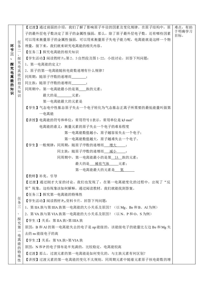 1.2.2元素周期律（教学设计）-（人教版2019选修第二册）_高化_595801221724高中化学新人教版选择性必修一二三电子版教案PPT课件高中试卷_选择性必修2册（人教版）_教学设计