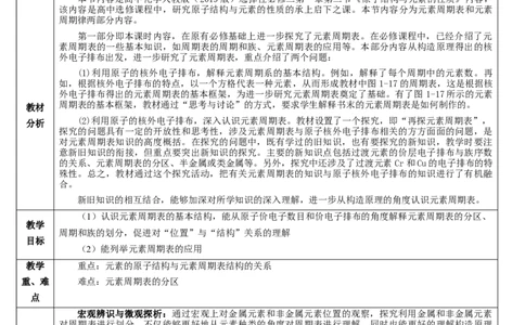 1.2.1原子结构与元素周期表（教学设计）-（人教版2019选修第二册）_高化_595801221724高中化学新人教版选择性必修一二三电子版教案PPT课件高中试卷_选择性必修2册（人教版）_教学设计