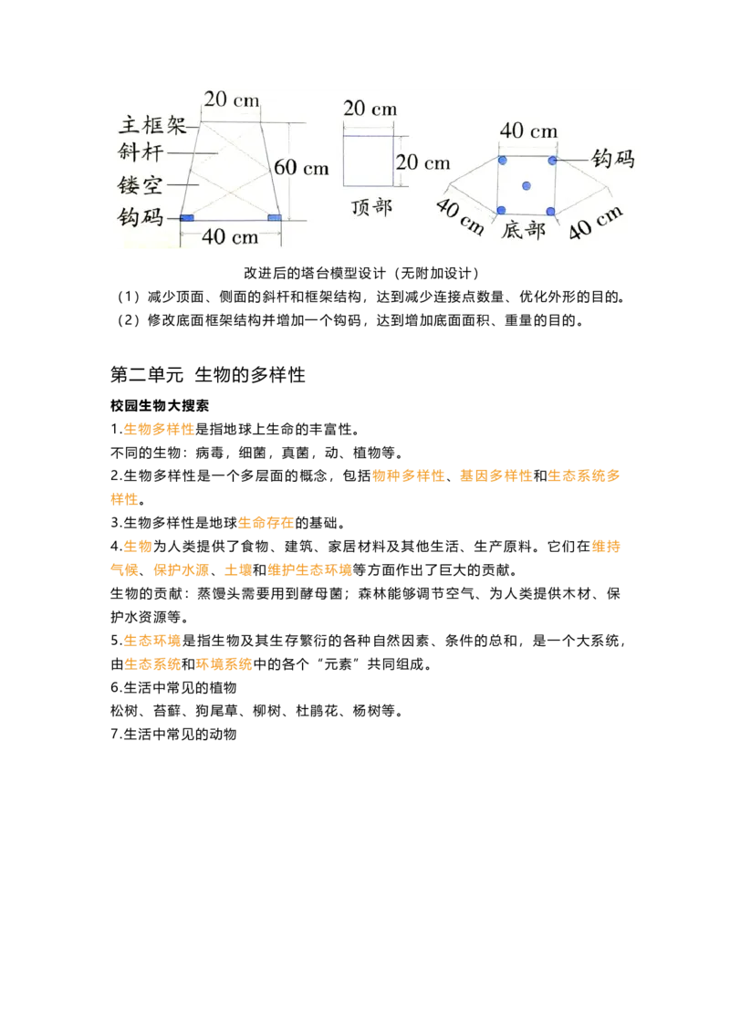 教科版六下科学知识点归纳_《小学各科知识点》_小学科学《知识梳理》1-6年级上下册_教科版小学科学1-6年级上下册知识梳理_下册