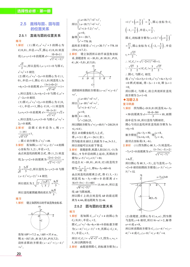 高中数学选择性必修1教材习题答案_高中全套电子教材及答案。_02高中教材参考答案_高中数学_人教A版