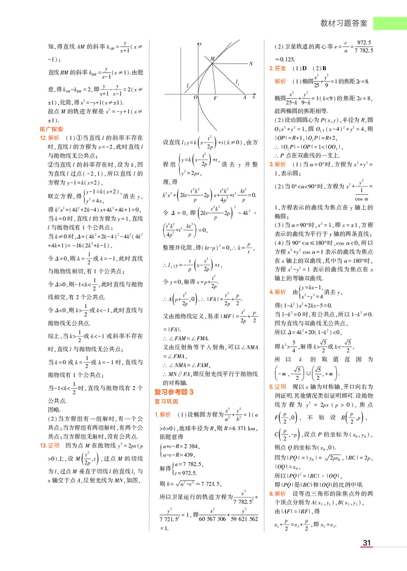 高中数学选择性必修1教材习题答案_高中全套电子教材及答案。_02高中教材参考答案_高中数学_人教A版