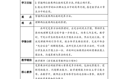 第四单元第2课时笔算乘法（一）（教学设计）-三年级数学下册（人教版）_26春人教版数学三下_00、更新资料3月18日_教学设计(3)_教学设计-与最新课件匹配