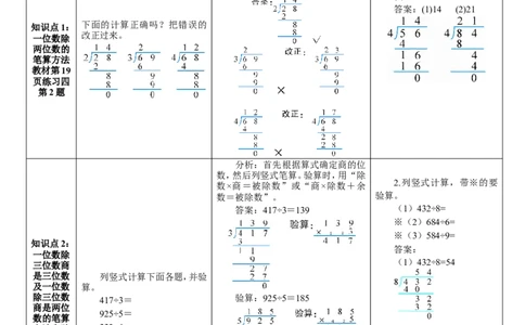 练习课（1-3课时）_26春人教版数学三下_00、更新资料3月18日_教学设计(3)_教案_教案2+导学案人教三下数学_导学案_2除数是一位数的除法_2.笔算除法