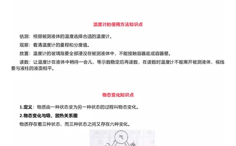 沪科技版初中物理九年级上册知识点_24秋《初中各科知识点梳理》_初中物理《知识梳理》8-9年级上下册_沪科技版初中物理8-9年级上下册知识点