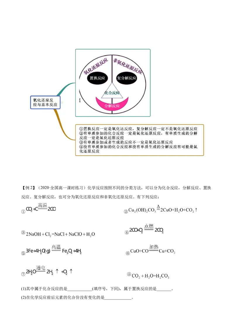 1.3.1氧化还原反应（精讲）-（人教版）原卷版_高化_595801221724高中化学新人教版选择性必修一二三电子版教案PPT课件高中试卷_必修一册（人教版）_专项练习