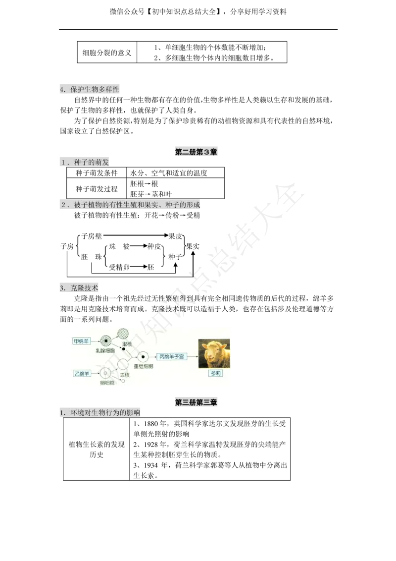 华师大版科学中考复习资料(分册知识点归纳)_24秋《初中各科知识点梳理》_初中科学《知识梳理》7-9年级上下册_华师大版初中科学7-9年级上下册知识梳理