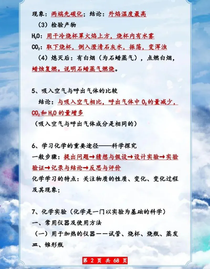 初中化学超重点知识大全（精华版）_24秋《初中各科知识点梳理》_初中化学《知识梳理》9年级上下册