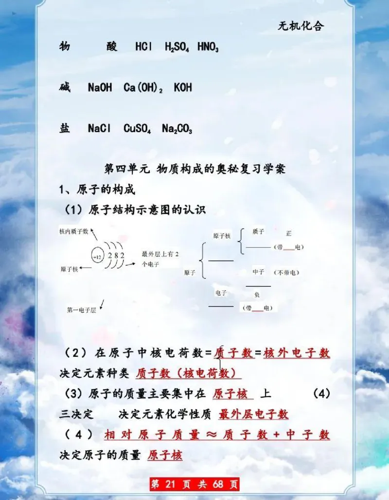 初中化学超重点知识大全（精华版）_24秋《初中各科知识点梳理》_初中化学《知识梳理》9年级上下册