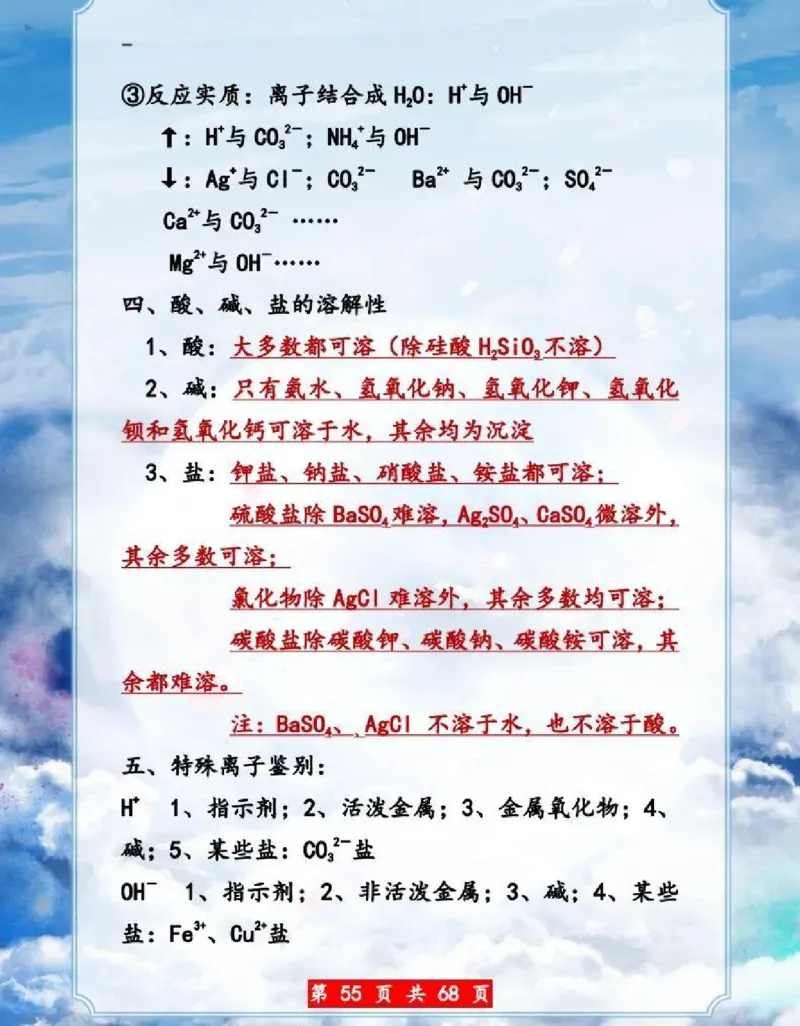 初中化学超重点知识大全（精华版）_24秋《初中各科知识点梳理》_初中化学《知识梳理》9年级上下册