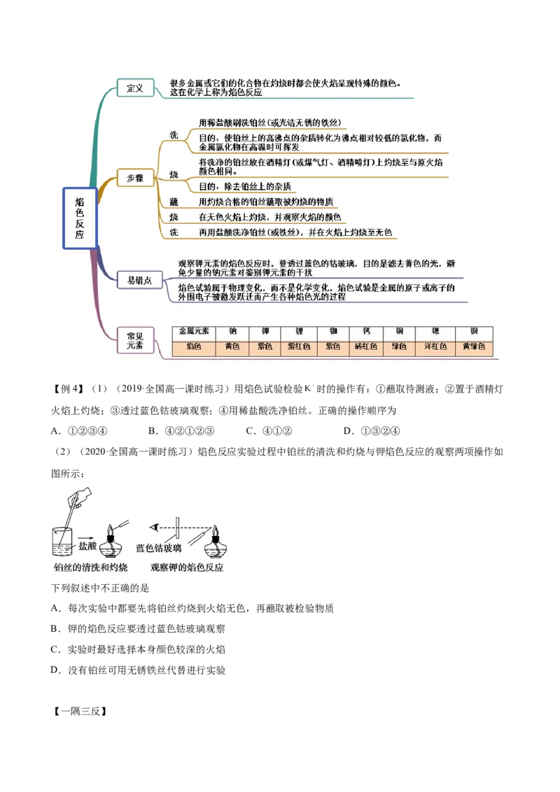 2.1.2钠的几种化合物（精讲）-（人教版）原卷版_高化_595801221724高中化学新人教版选择性必修一二三电子版教案PPT课件高中试卷_必修一册（人教版）_专项练习