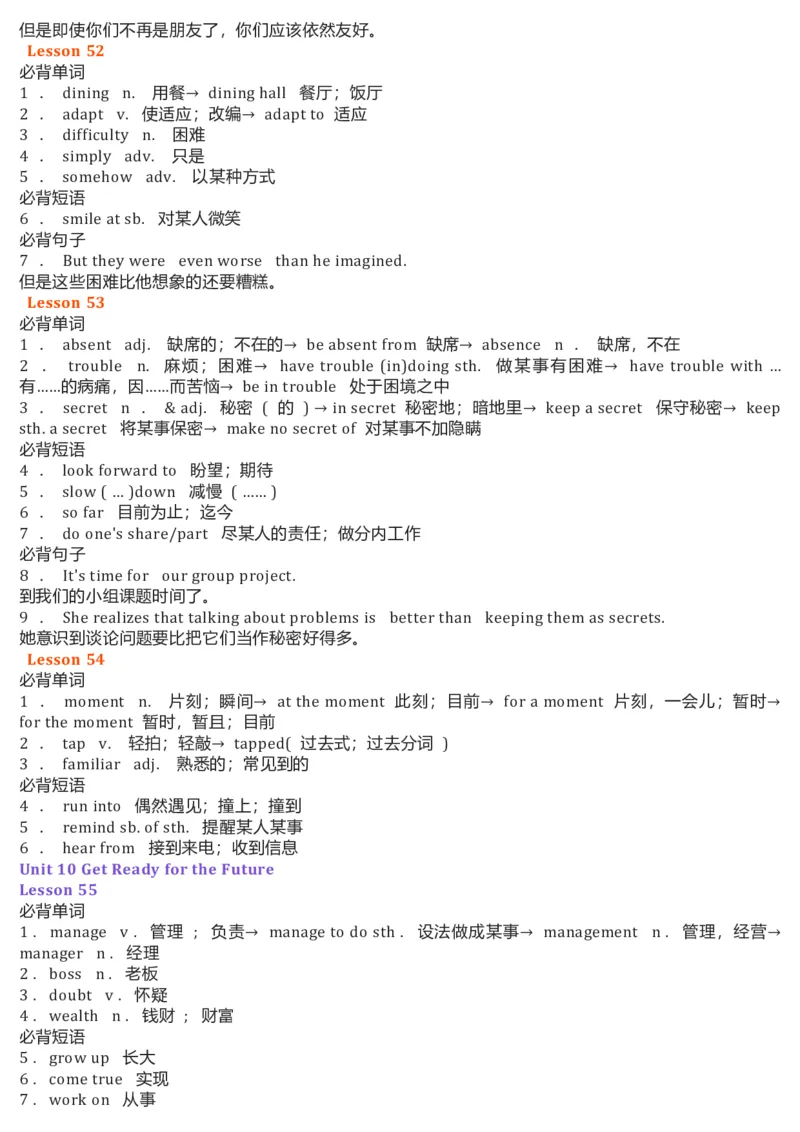 冀教版初中英语9年级下册知识梳理_24秋《初中各科知识点梳理》_初中英语《知识梳理》7-9年级上下册_知识梳理_冀教版初中英语7-9年级上下册知识梳理