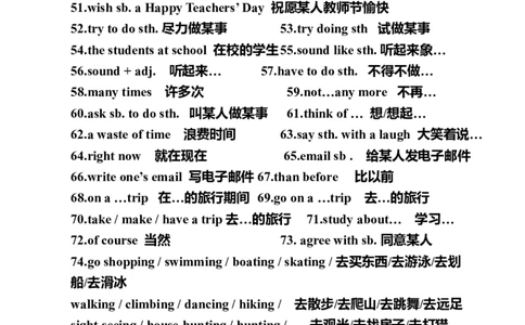 初中英语必背词组大全-b7f5b594e884_内蒙古中考真题_赠品_初中英语资料