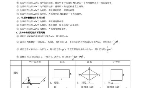平行四边形知识点总结_24秋《初中各科知识点梳理》_初中数学《知识梳理》7-9年级上下册_湘教版数学7-9年级上下册知识点汇总_湘教版数学7-9年级下册知识点汇总_8年级下册