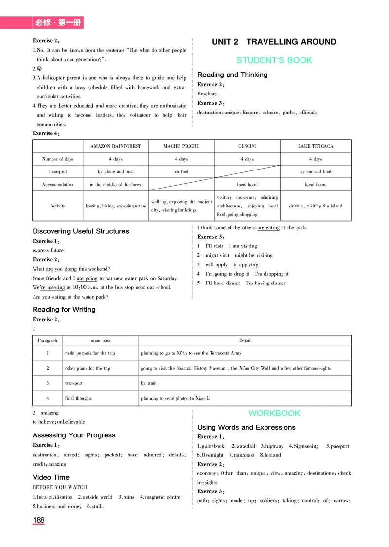 高中英语必修第1册教材习题答案_高中全套电子教材及答案。_02高中教材参考答案_高中英语_人教版