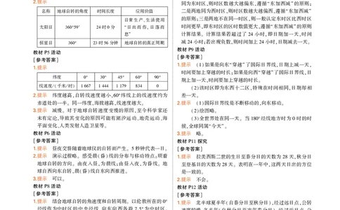 选择性必修1自然地理基础湘教地理教材习题答案_高中全套电子教材及答案。_02高中教材参考答案_高中地理_湘教版
