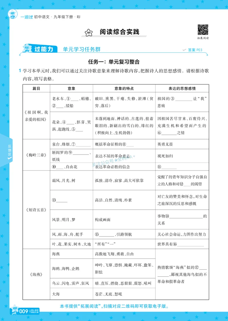 2026《初中语文&bull;一遍过》9年级下册_2026春《初中一遍过》系列_2026《天星教育&bull;一遍过》（9年级下册）（语文）（RJ）