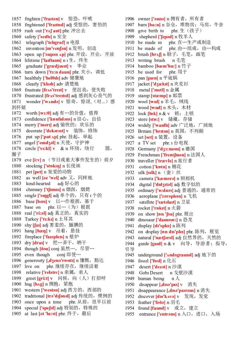 初中英语单词表2182个带音标-11a3218ff9ee_内蒙古中考真题_赠品_初中英语资料