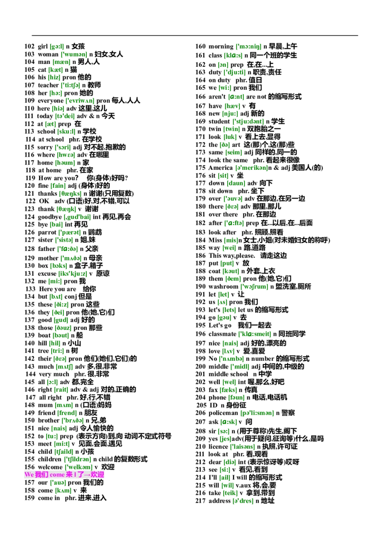 初中英语单词汇总表(带音标)-4026d060700a_内蒙古中考真题_赠品_初中英语资料