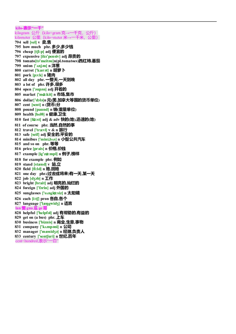 初中英语单词汇总表(带音标)-4026d060700a_内蒙古中考真题_赠品_初中英语资料