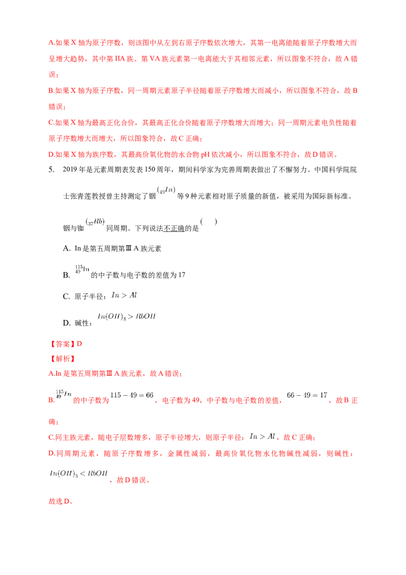 1.2.2元素周期律-学案-2020-2021学年下学期高二化学同步精品课堂(新教材人教版选择性必修2)（解析版）_高化_2025春-人教版高中化学_04新版高中化学选择性必修2_04课件+教案+学案+习题_学案