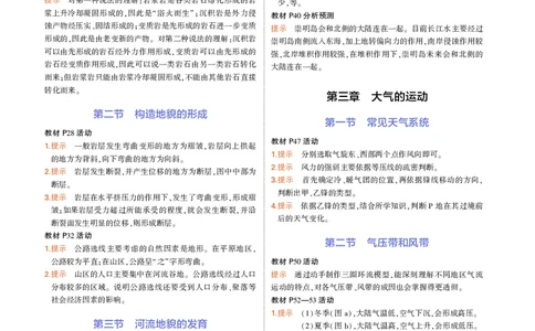 高中地理选择性必修1教材习题答案_高中全套电子教材及答案。_02高中教材参考答案_高中地理_人教版
