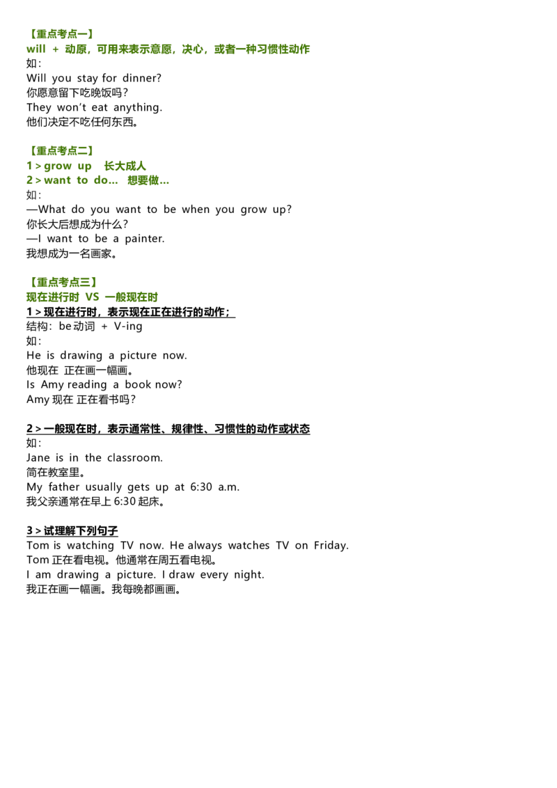 教科版小学英语三起五上Unit2知识点_《小学各科知识点》_小学英语《知识梳理》3-6年级上下册_上册_教科版小学英语3-6年级上册_五上