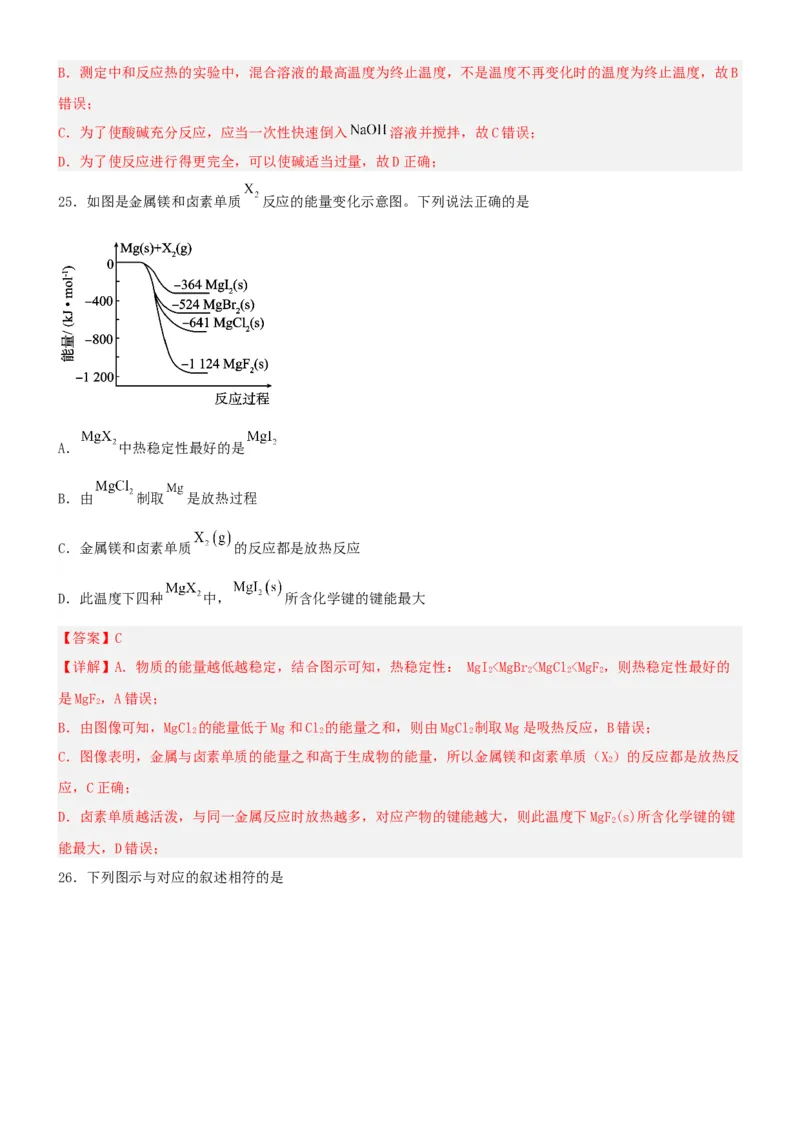 1.1.1反应热焓变（分层作业）（解析版）_高化_595801221724高中化学新人教版选择性必修一二三电子版教案PPT课件高中试卷_选择性必修1册（人教版）_分层作业