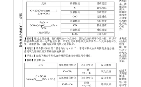1.3.1氧化还原反应（教学设计）-（人教版2019必修第一册）_高化_595801221724高中化学新人教版选择性必修一二三电子版教案PPT课件高中试卷_必修一册（人教版）_教学设计