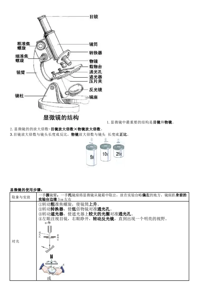 济南版初中生物七上知识点_24秋《初中各科知识点梳理》_初中生物《知识梳理》7-8年级上下册_济南版初中生物7-8年级上下册知识点