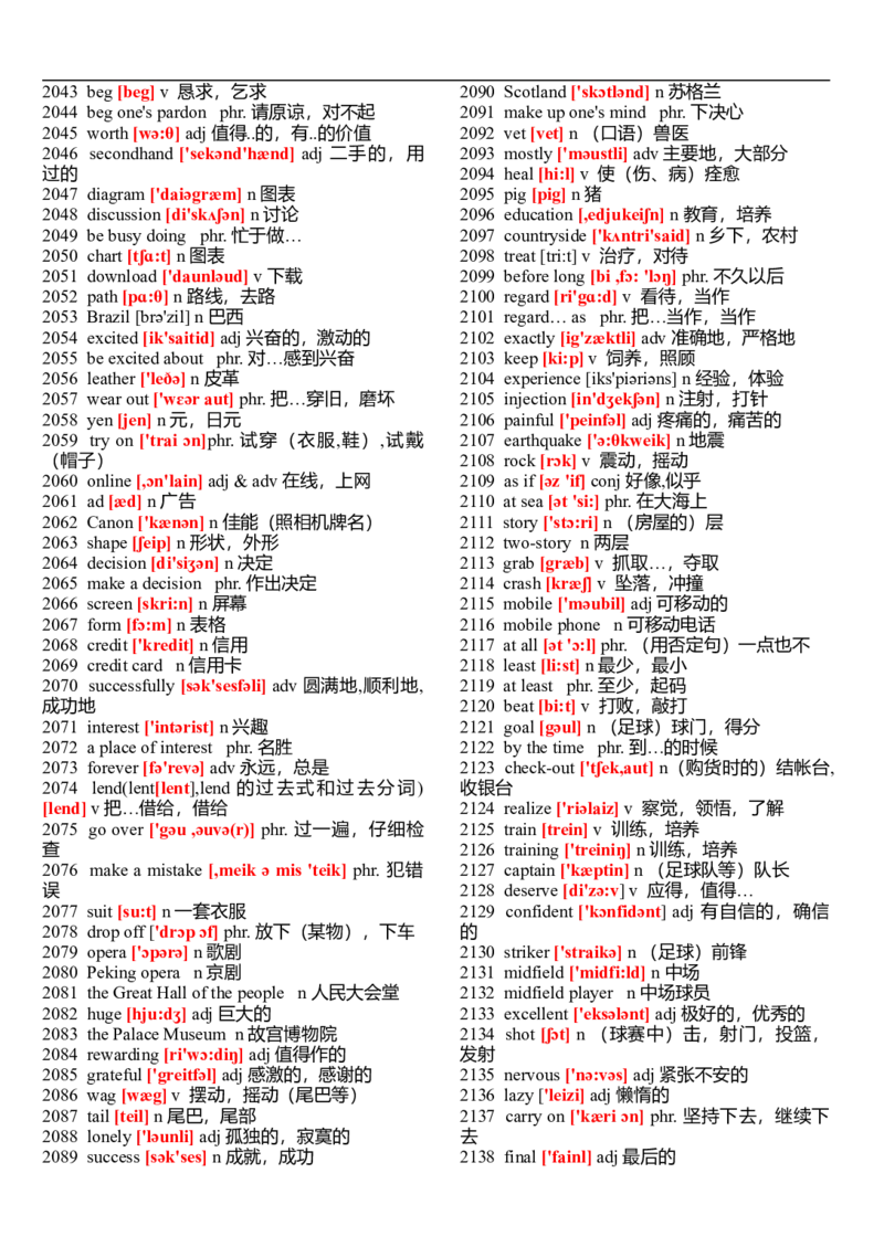 初中英语单词表大全（带音标）-cf923785561d_内蒙古中考真题_赠品_初中英语资料